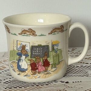 🐰Vintage Royal Doulton Bunnykins Fine Bone China - Schoolroom Scene🍎